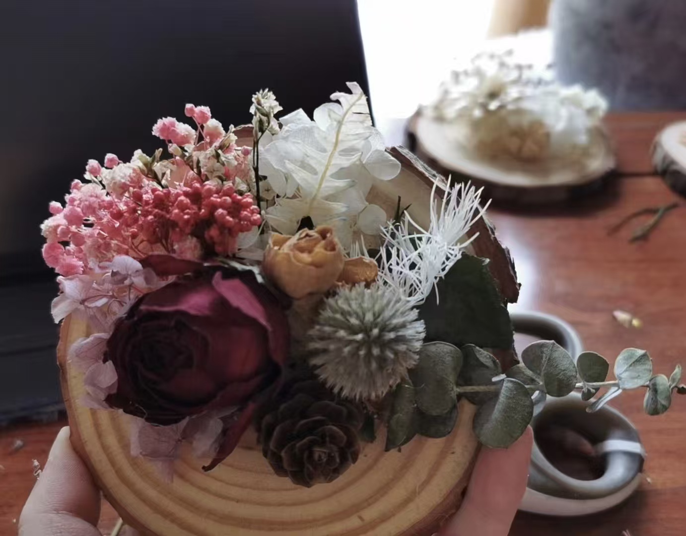 Custom dried flower artwork