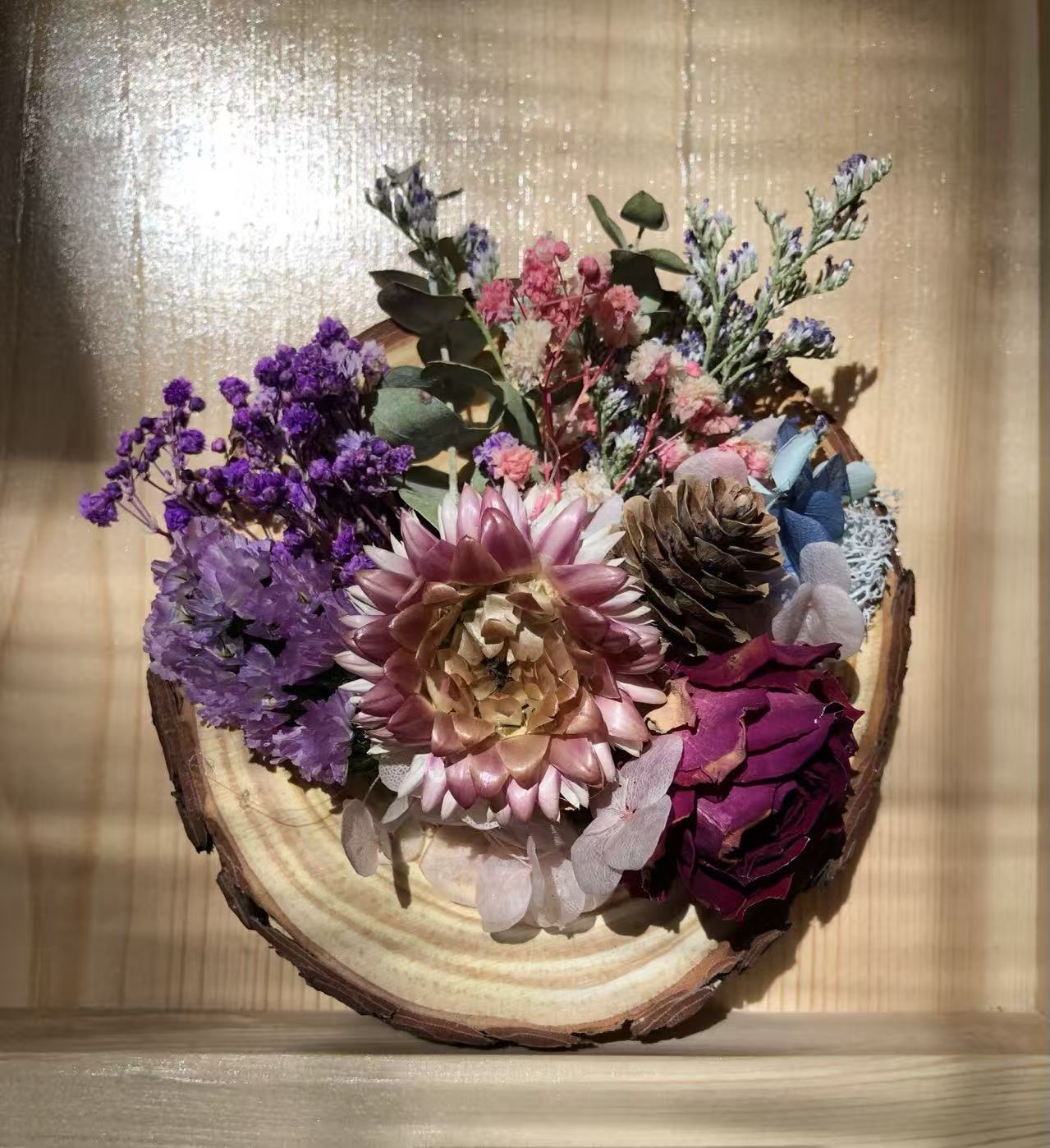Custom dried flower art