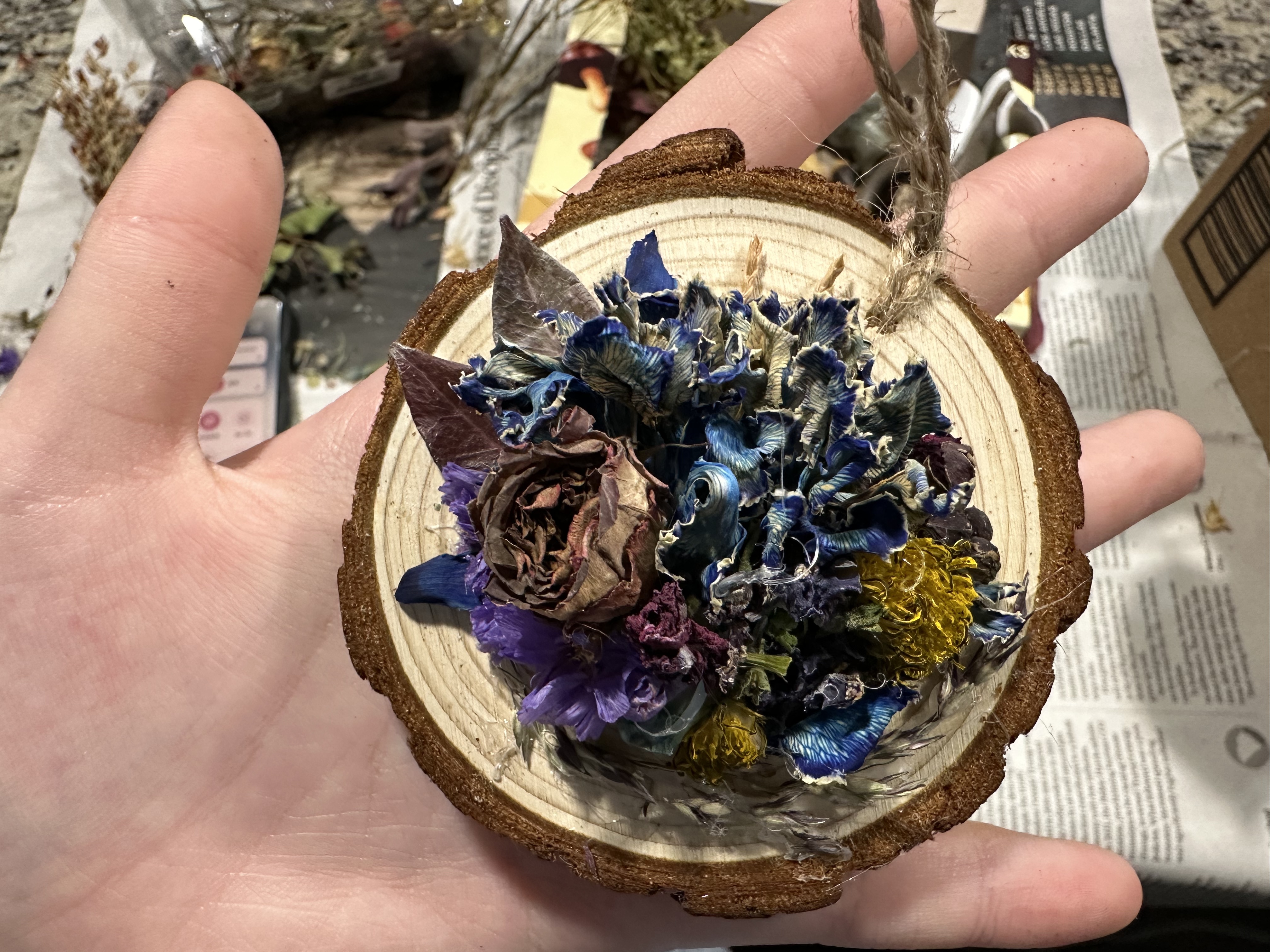 Custom dried flower arrangement