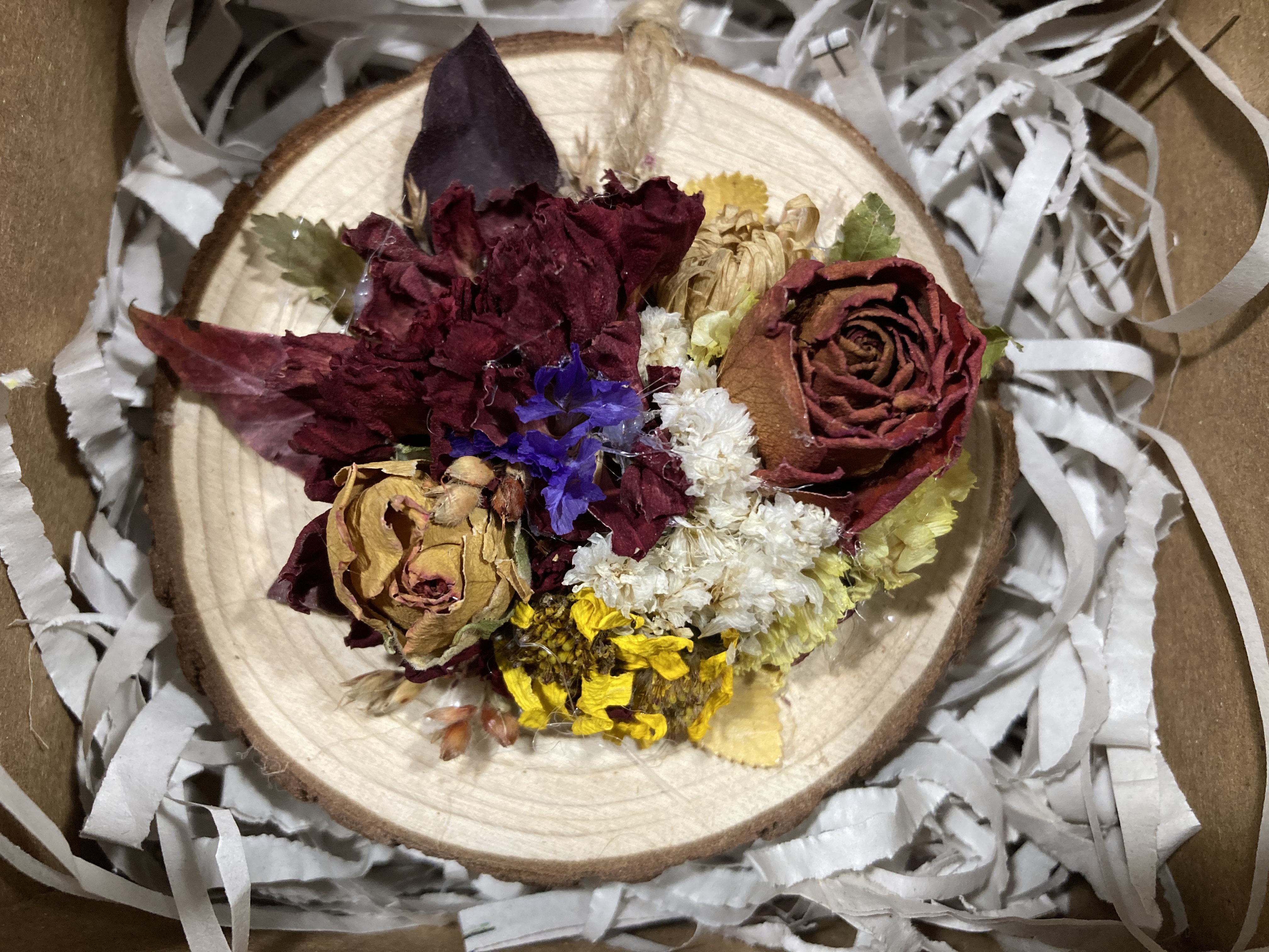 Custom dried flower artwork
