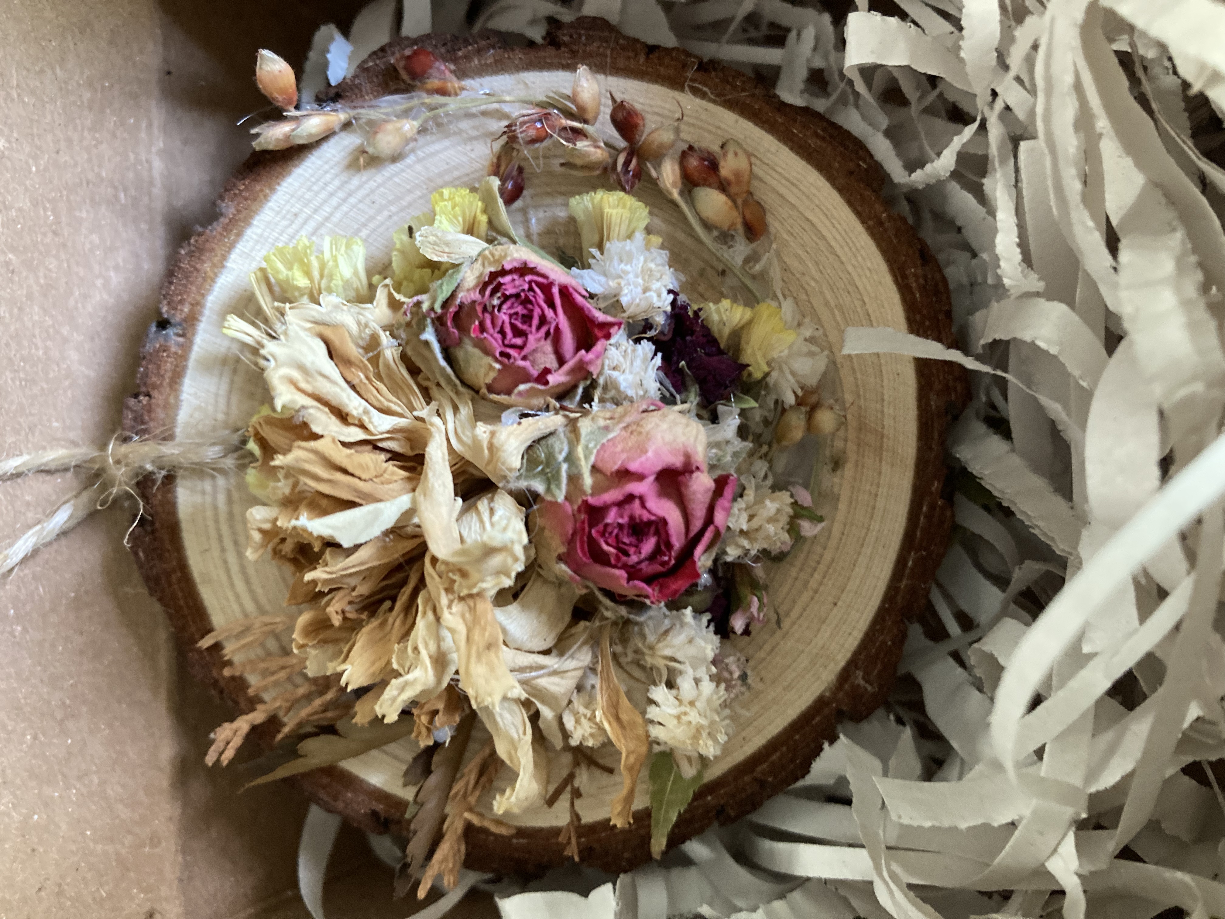 Custom dried flower art