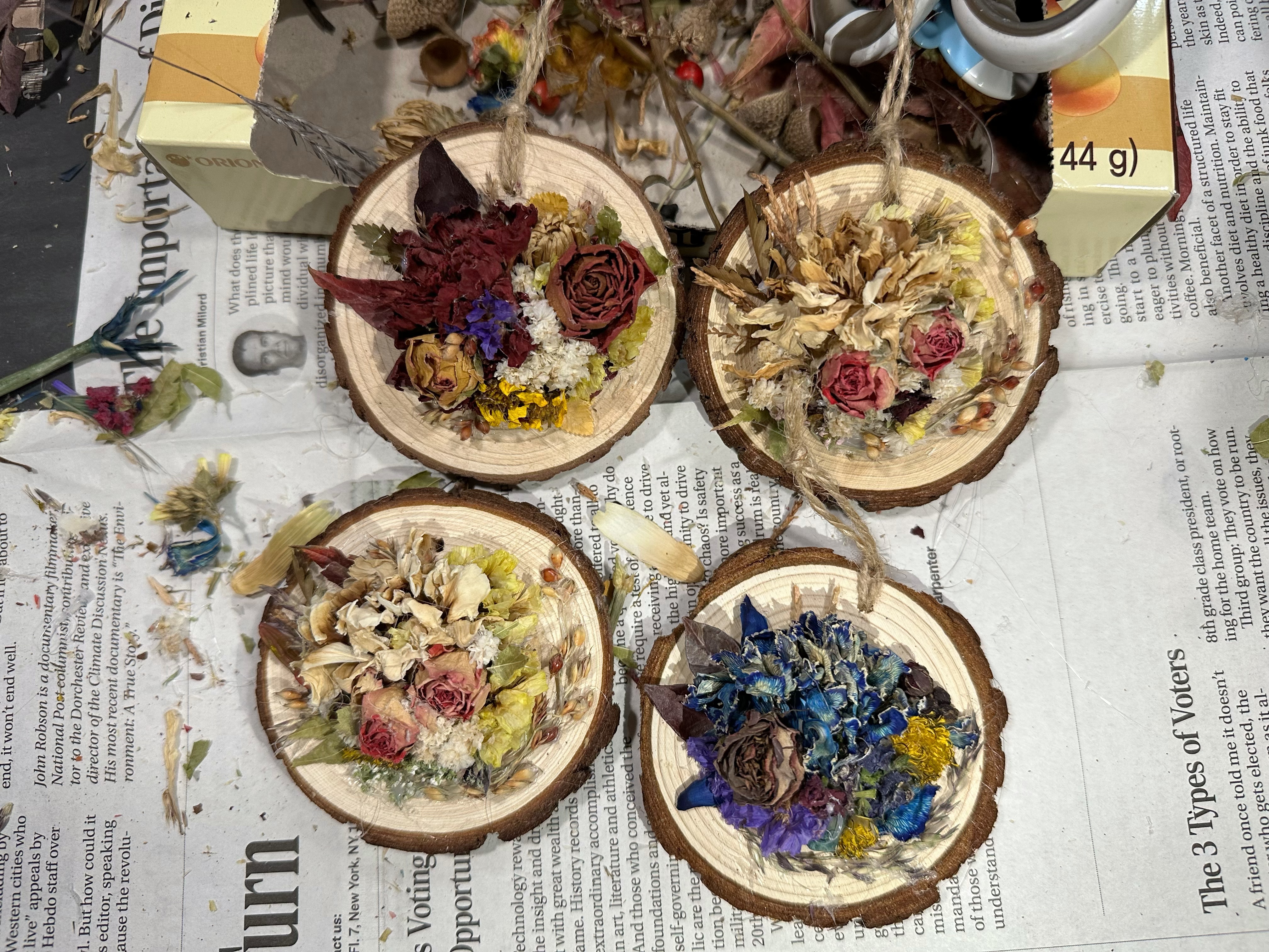 Custom dried flower design