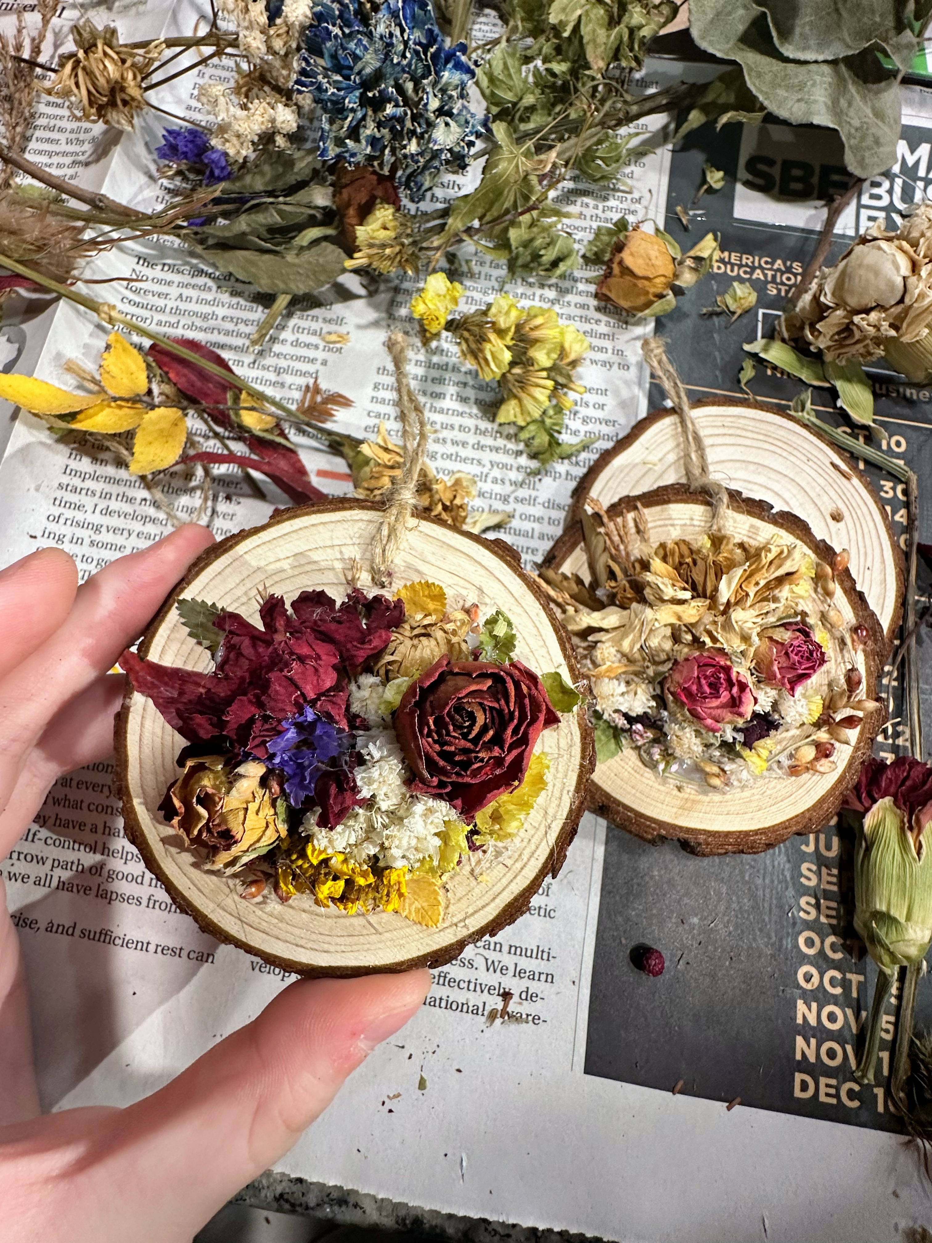 Custom dried flower creation